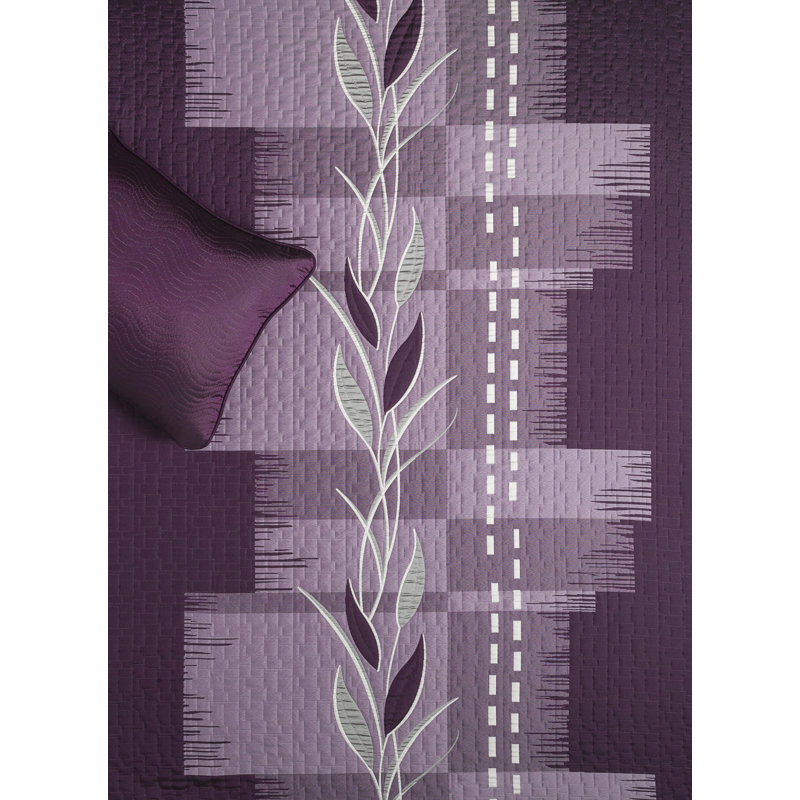 Argirios No Pattern Bedspread, 260 x 270 cm Bedspread, Purple