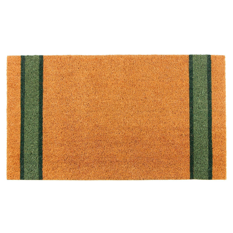 Paillasson Darrellyn KAF Home New Coir, robuste, résistant aux intempéries, Vert