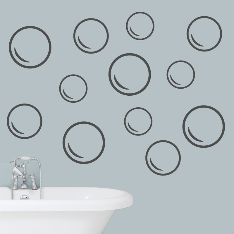 Abstract Non-Wall Damaging Wall Decal, Dark Gray