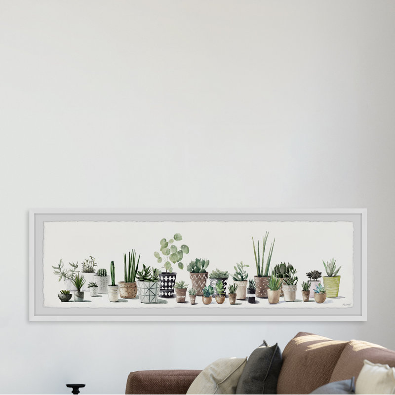 Reproduction d’art sur toile tendue « succulents galore », H 10 po x l 30 po x P 1,5 po