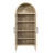72 Inch Tall Rustic Arched Cabinet Display Cabinet, Wood Kitchen Pantry Cupboard, 2 Arched Glass Doors,  With Storage And Adjustable Shelves For Dining Room, Living Room-1928601204