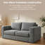 Small 2-Seater Corduroy Loveseat, Compact Sofa for Small Spaces, No Assembly