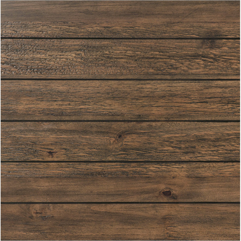 Table de bout en bois brun vieilli avec tablette Castleton