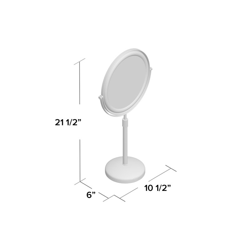 Miroir de maquillage grossissant 9 po Kegler, Nickel