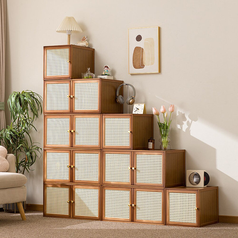 2 -Door Storage Cabinet, Beige-1 door
