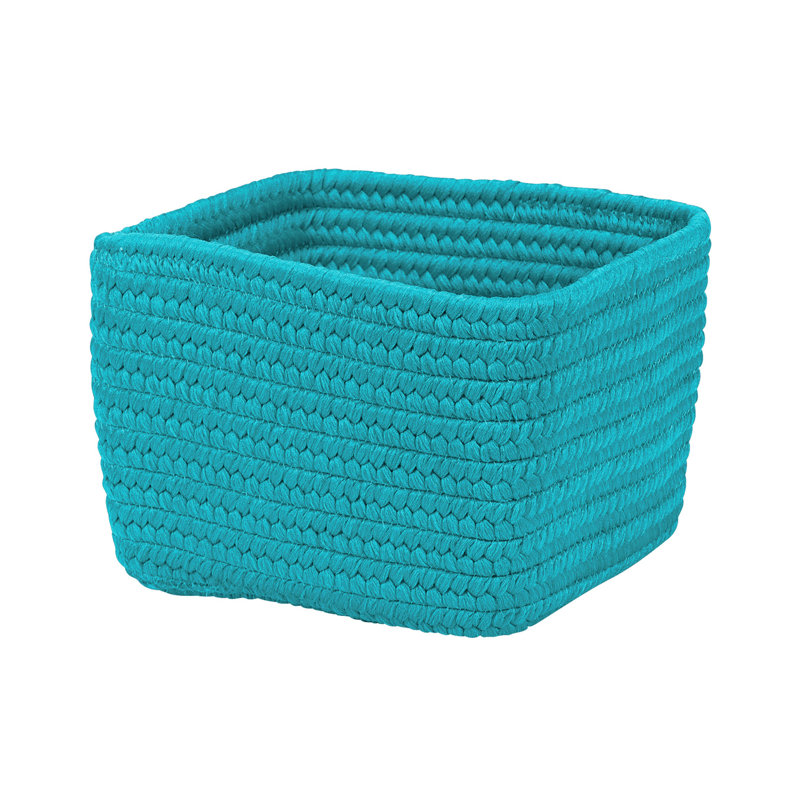 Panier de rangement tressé, 6 x 10 x 10, Bleu aqua