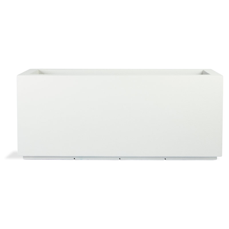 Milan Tall Polymer Box, White, 19" H x 46" W x 17" D