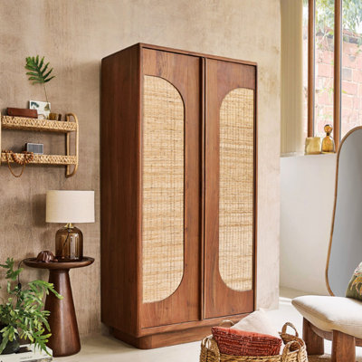 Simple And Retro Rattan Wardrobe
