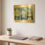 «Blue Geometric Abstract 1» par Wild Apple Portfolio, art mural en métal doré, 16 po x 12 po-1910349176