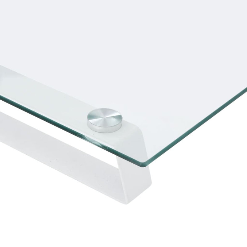 Dashira Monitor Stand, 8cm H x 100cm W x 35cm D, White