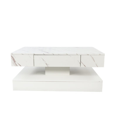 16.93-Inch Modern LED Coffee Table — Living Room Center Table With Built-In LED Lights For Large Living Room