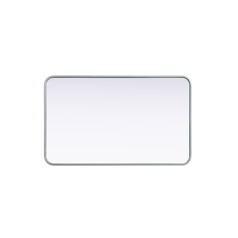 Erath Contour Metal Mirror, Silver, 36" x 22"