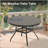 Outdoor Round Patio Dining Table For 4-6, All Weather Metal Dining Table With Umbrella Hole For Deck Lawn Garden Backyard-101445962