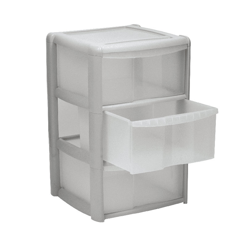 Rebrilliant Bilbrook Plastic Decorative Bin, Gray