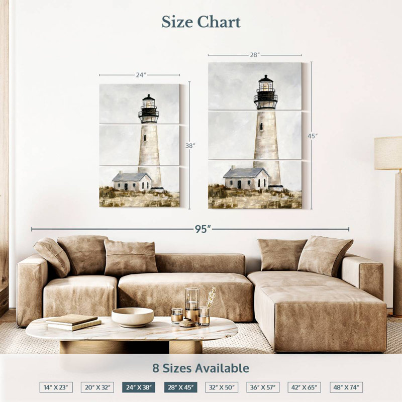 Rustic Lighthouse II, 38" H x 24" W