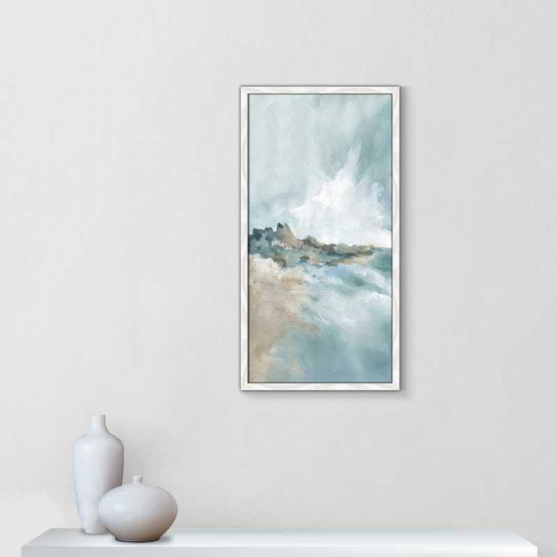 Imprimé Sandpoint par Carol Robinson, H 31 po x l 16 po x P 0,75 po, Reproduction encadrée sans passe-partout, Blanc