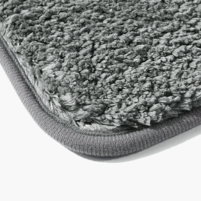 Microfiber Non-Slip Bath Rug, Gray