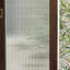 Solid wood bookcase with glass door-112529173