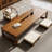 Brown Solid Wood Rectangular Coffee Table-109000293