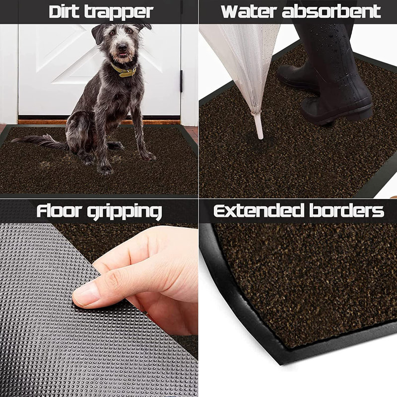 Jordayn Non-Slip Indoor Doormat, Brown, 60cm W x 160cm L