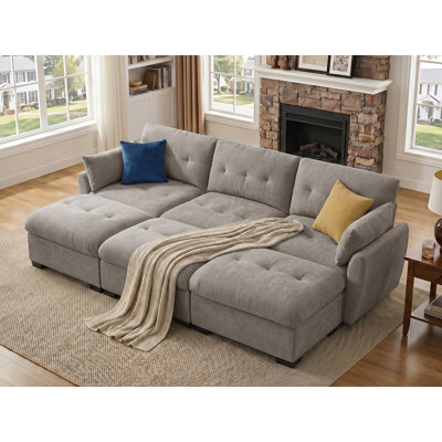 109.06'' Modular Upholstered Sectional Sofa Couch