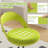 Gymax Drafting Stool Rolling Tall Desk Chair w/ Wheels Low Backrest Footrest Green