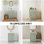 Meuble-lavabo autoportant de 18 po avec lavabo en céramique, meuble-lavabo simple avec support de porte et tablette réglable-1566830785-1566830786