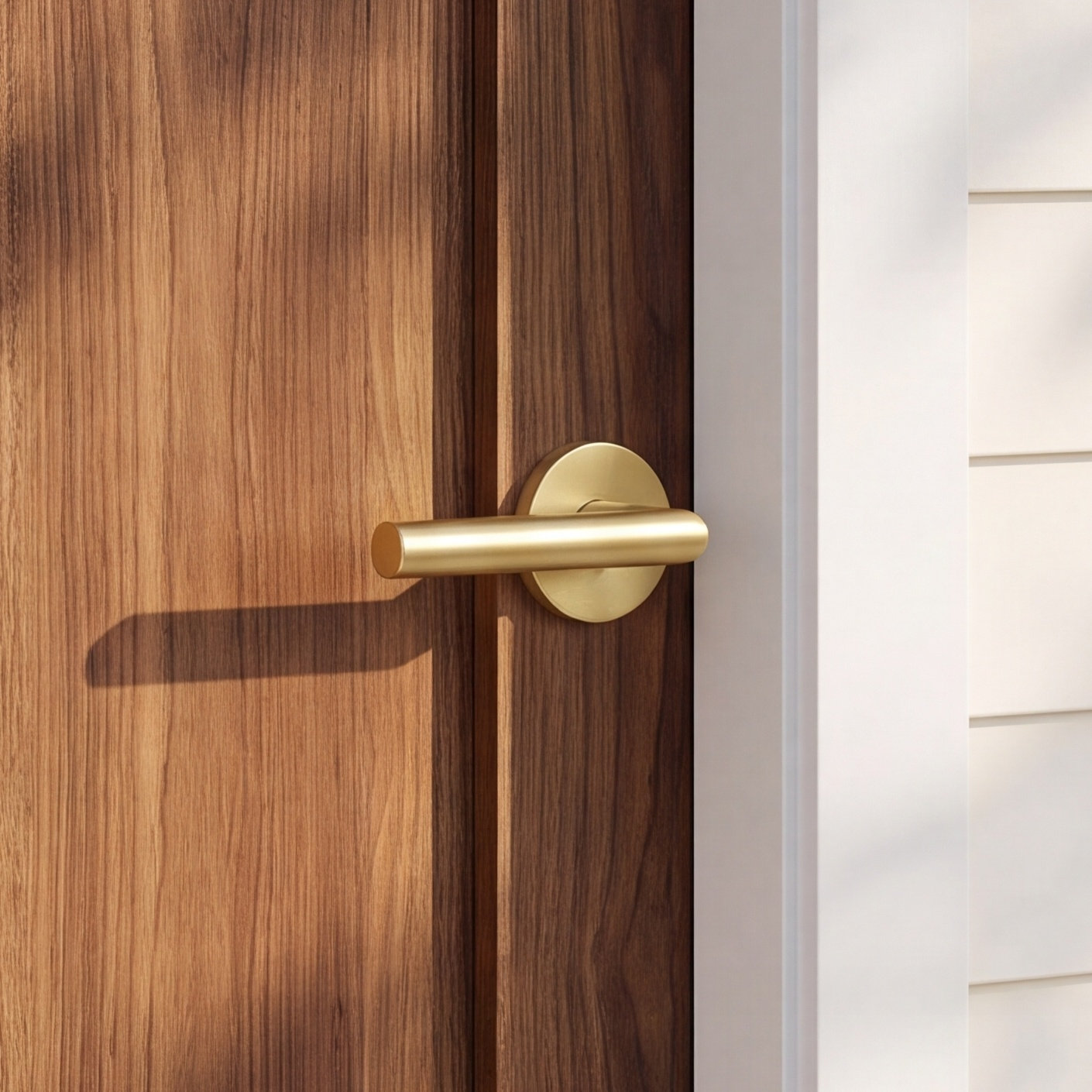 Stuttgart Passage Door Lever, Right, Satin Brass