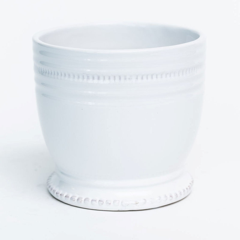 Jardinière ronde Annys, Blanc