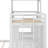 Bunk Bed With Playhouse, Farmhouse, Ladder And Guardrails-797272952