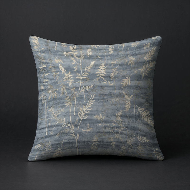 Coussin décoratif intérieur et extérieur Modern, Gris abstrait 164, Carré 16 po