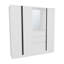 Armoire avec portes doubles, tringle suspendue et tablettes intérieures