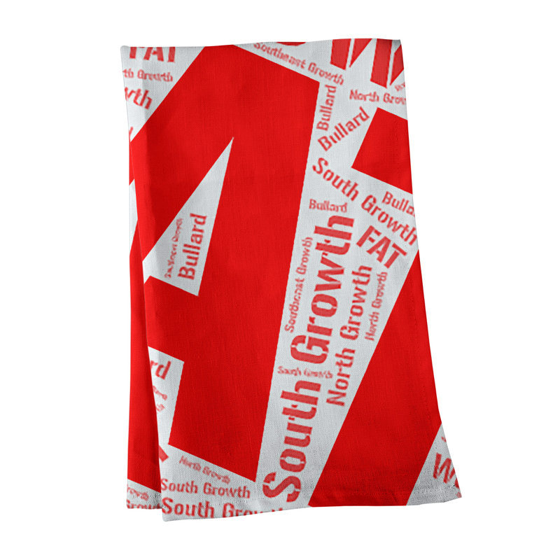 Cotton Tea Towel Kitchen Towel, Red, Fresno