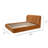 Modern Upholstered Platform Bed with Wingback Headboard and Rounded Corners,  Low Profile Platform-2082584936-2104903697