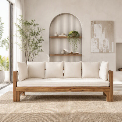 Canapé d'extérieur d'extérieur en bois d'acacia