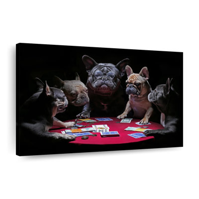 " Dogs Play Poker Canvas Print "
