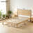 Solid Wooden Bed with Rattan Headboard-1699878002-1699878015