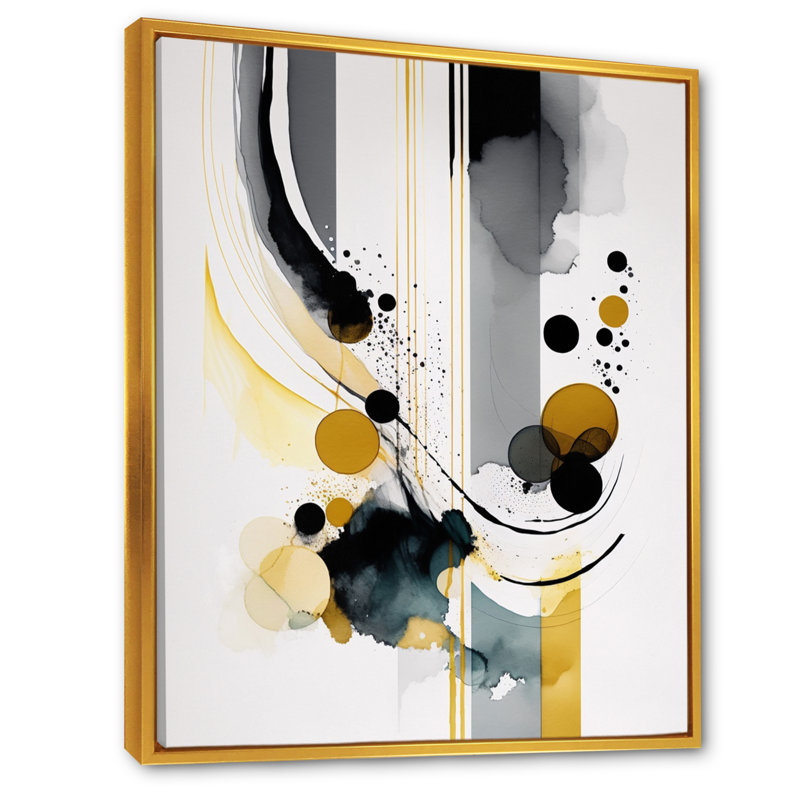 «Abstract Transitional Shapes I», reproduction sur toile, L 12 po x H 20 po, Toile avec cadre flottant or
