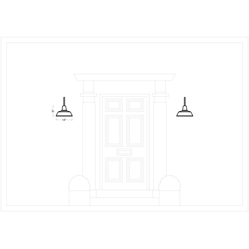 Blakeston Outdoor Metal Pendant, No, Black