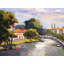 French Village With Canal By John Beard - Gallery Wrapped Canvas Print Print by John Beard-1650922475-1650669201