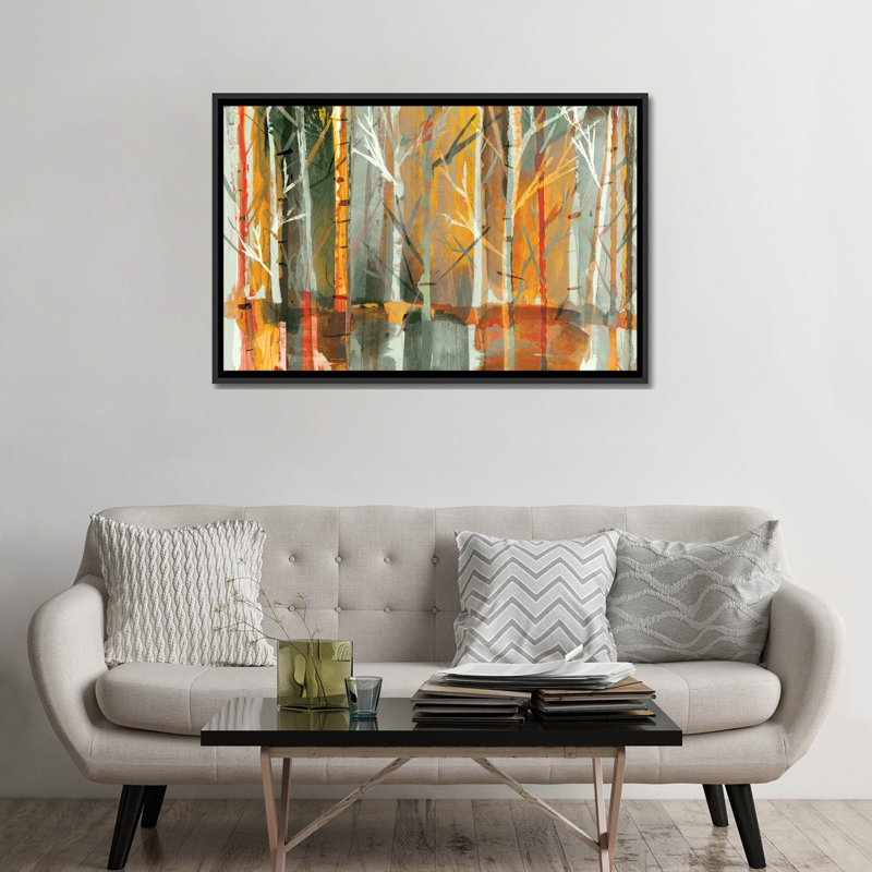 «Sunset», impression sur toile, H 18 po x l 26 po x P 1,5 po, Toile avec cadre noir, Pas de tapis