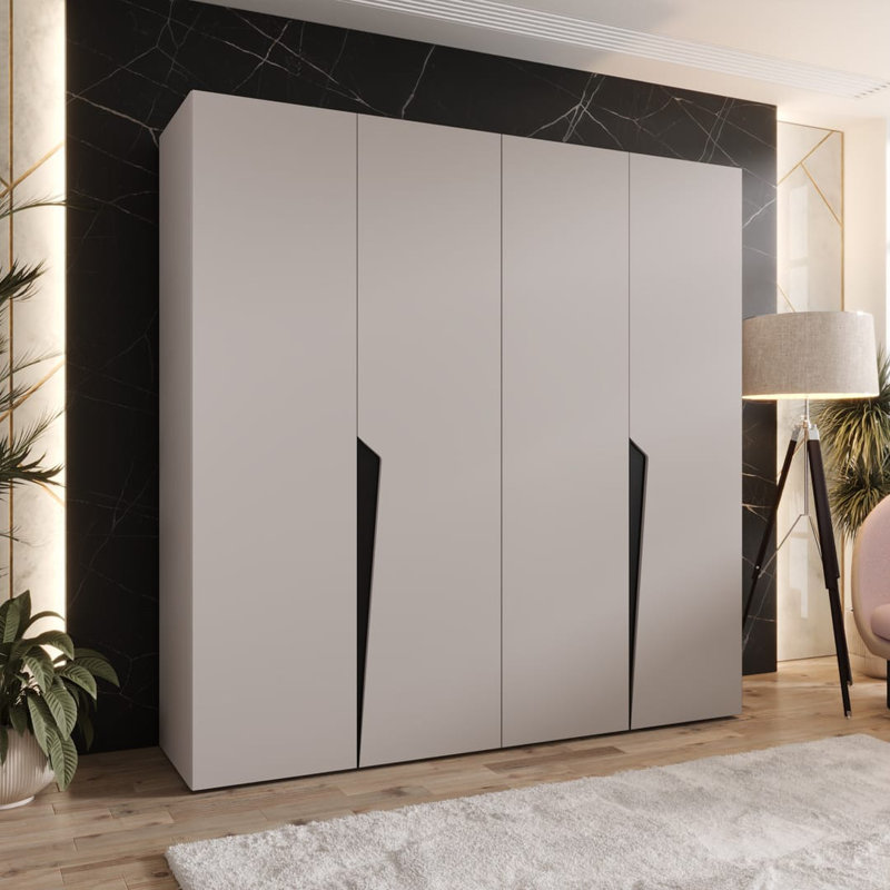Manufactured Wood Wardrobe, Black