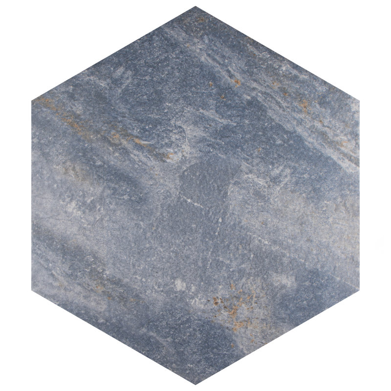 Pompeya Grand Hex 19" x 22" Porcelain Stone Look Wall & Floor Tile