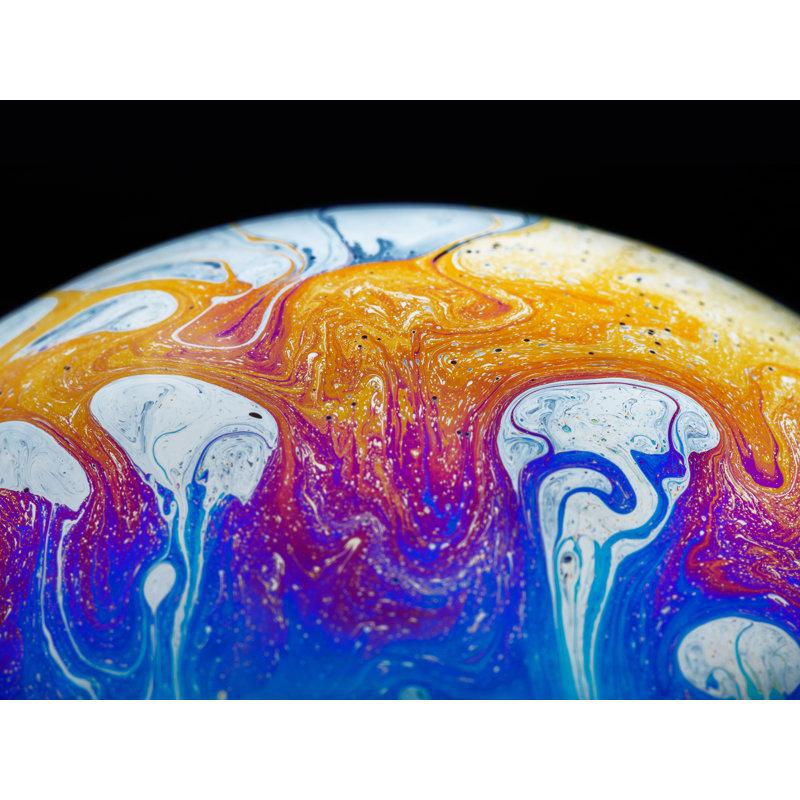 Soap Bubble Close Up Print by Philippe Monthoux, 24" H x 32" W, Wrapped Canvas