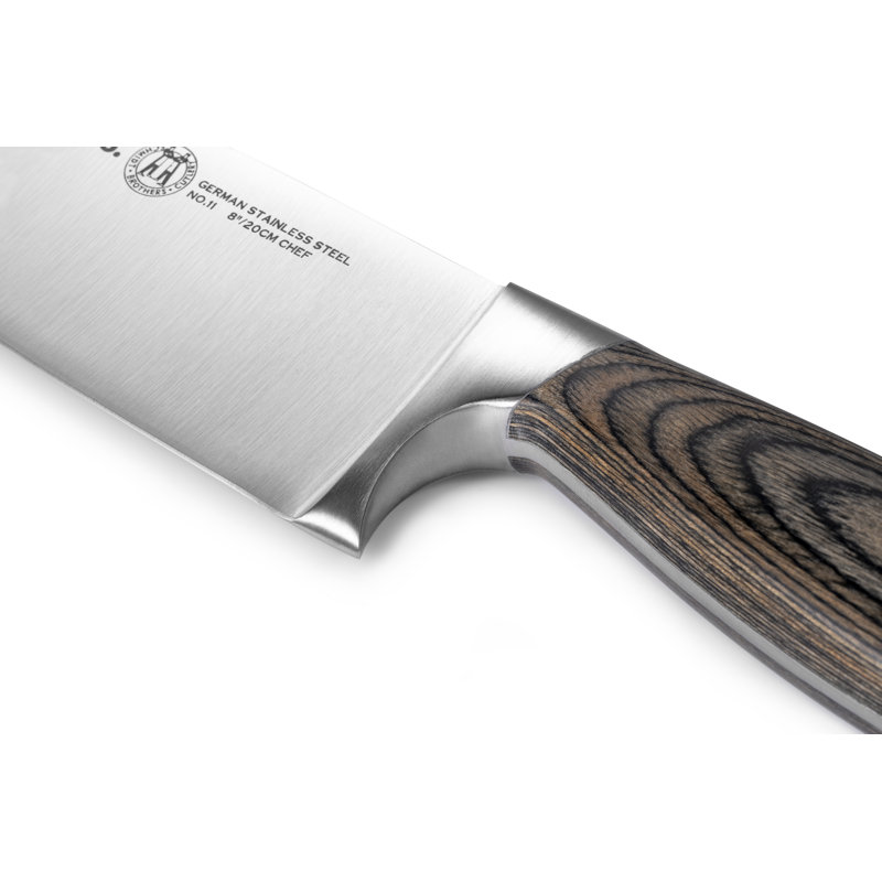 Bonded Ash 7-Piece Knife Block Set with German Stainless Steel Blades
