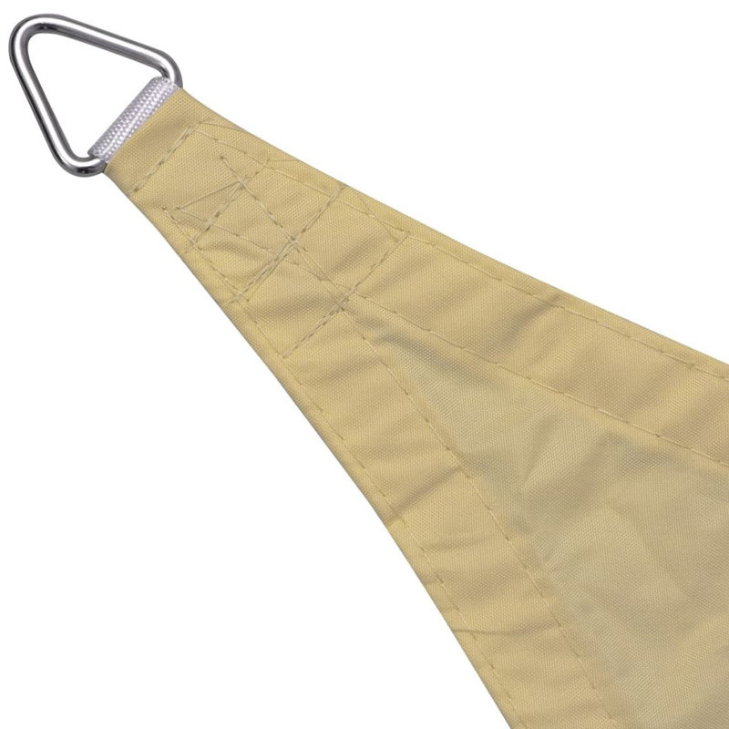 3.6m x 3.6m Triangular Shade Sail, Beige