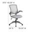 Chaise de bureau ergonomique en filet Bonavant-2097563907