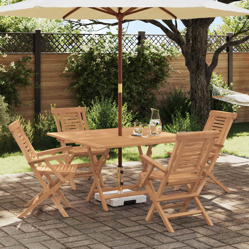 Solid Wood Patio Dining Set Table,