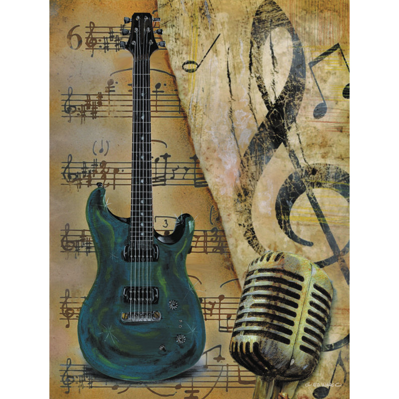 Janith Guitare II par Ed Wargo, H 48 po x l 32 po