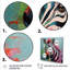 Rose et vert Boho Zebra III - Art mural animal zèbre-220765340-220765341
